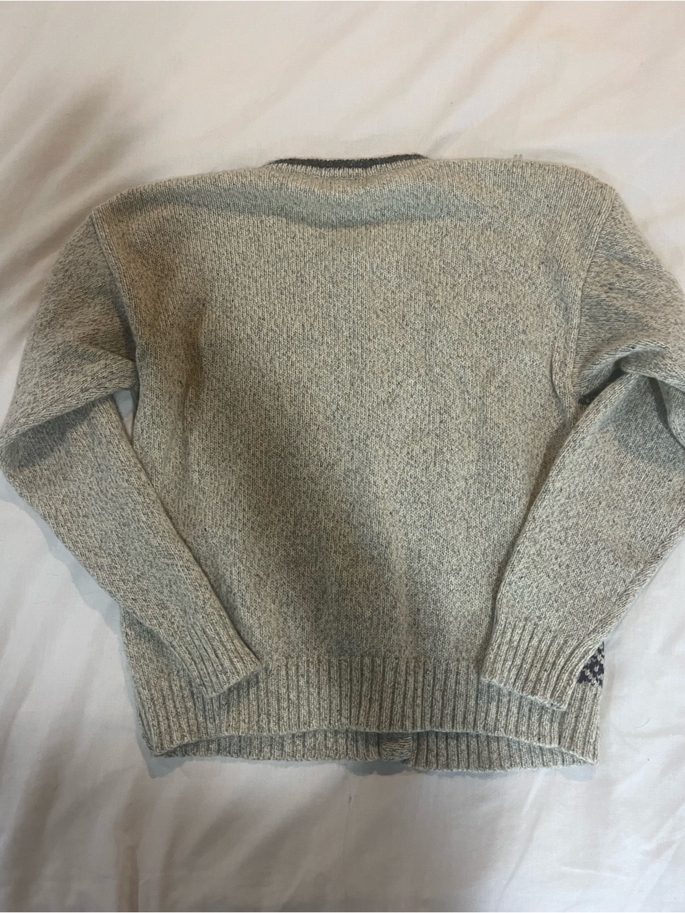 Woolrich Gray Multi-Pattern Wool Button-Front Cardigan - Picture 4 of 4